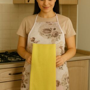 Kitchen Apron - Brown Flowers