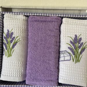 Kitchen Towels Set of 3 - Lavender Box