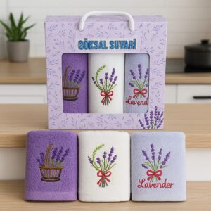 Kitchen Towels Set of 3 - Lavender