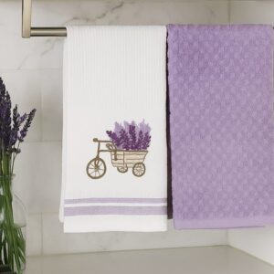 Kitchen Towels Set of 2 - Purple Bike