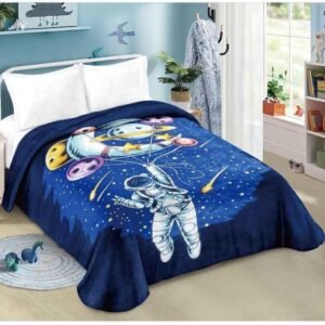 Kids blanket flannel - kawkab blue