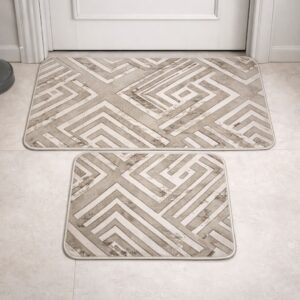 Modern maze bathroom mat