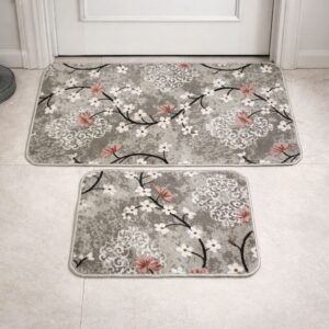 Floral  bathroom mat