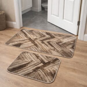 Warm Chevron bathroom mat