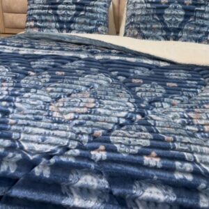 Blue plush comforter