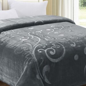 Royal grey plush blanket