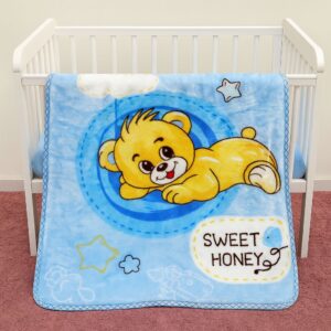 Baby blanket - bear blue
