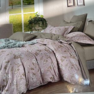 Fitted sheet - floral pink