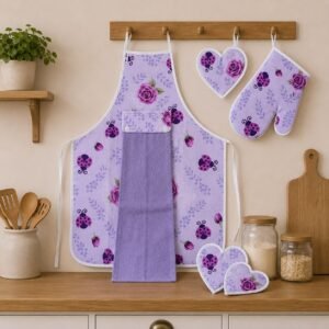 Purple blossom kitchen set