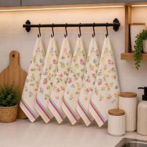 Fllower  kitchen towel- set of 6