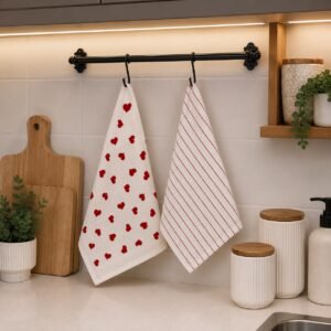 Heart's kitchen towel set of 2