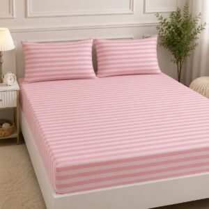 Modern pink  fitted sheet