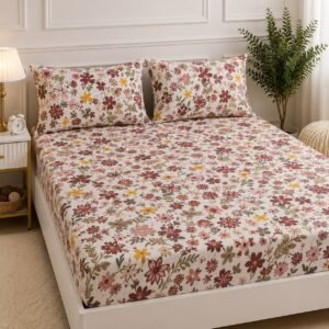 Autumn blossom fitted sheet