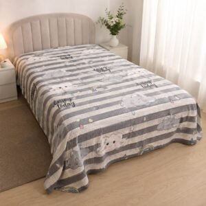 Grey baby pique waffle blanket