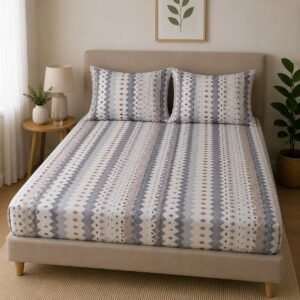Grey zicfitted sheet