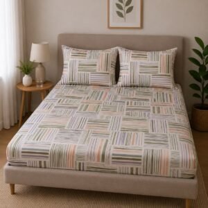 Fitted sheet green line