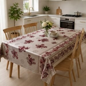 table cover - red flower size 140*180 cm