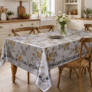 table cover - gold flower size 140*180 cm